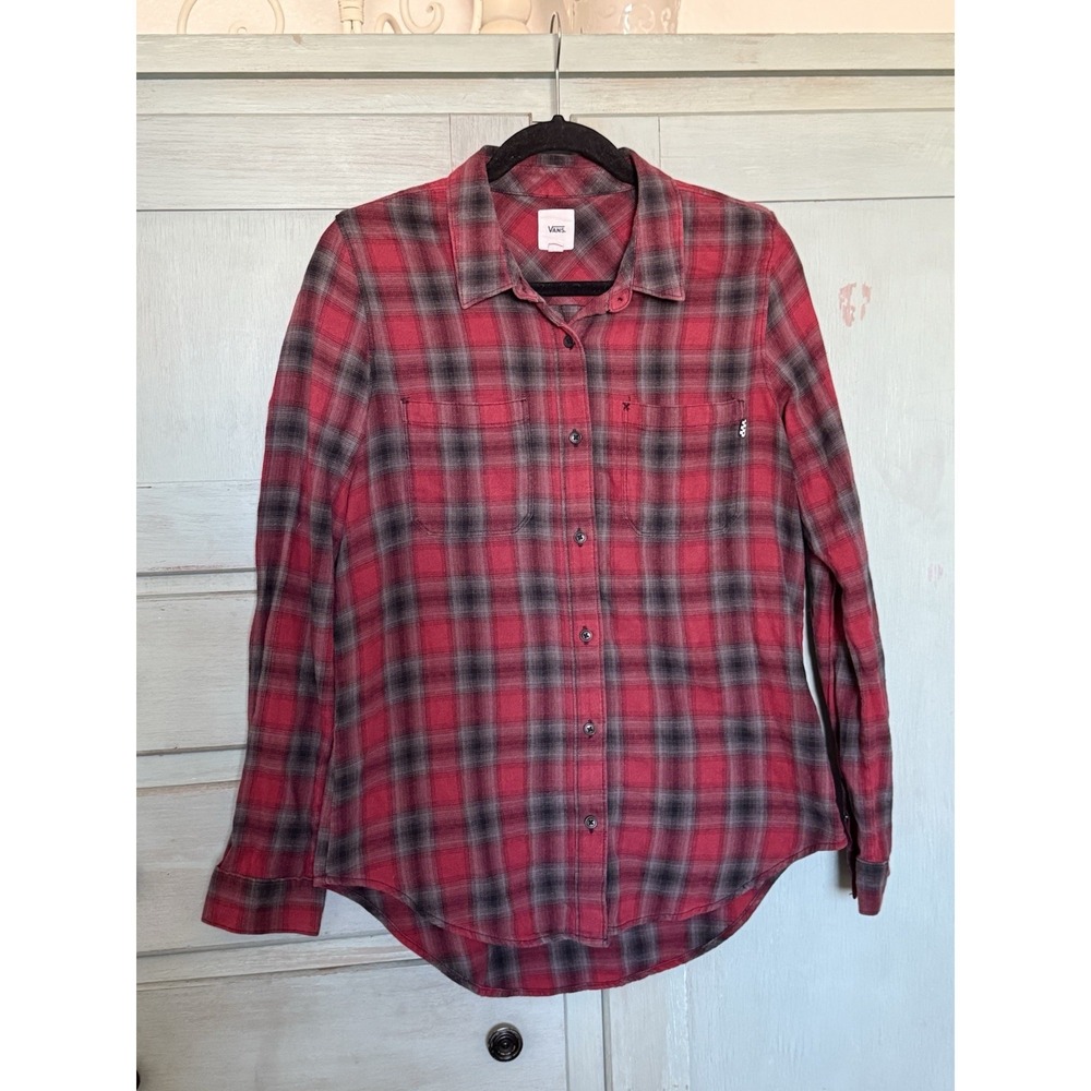 Vans Off The Wall Men's‎ Plaid Long Sleeve Button Down Size M Skater